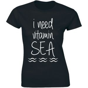 Half It Tops - I Need Vitamin Sea Awesome Funny Travel T-shirt Half It Tops - I Need Vitamin Sea Awesome Funny Travel T-shirt